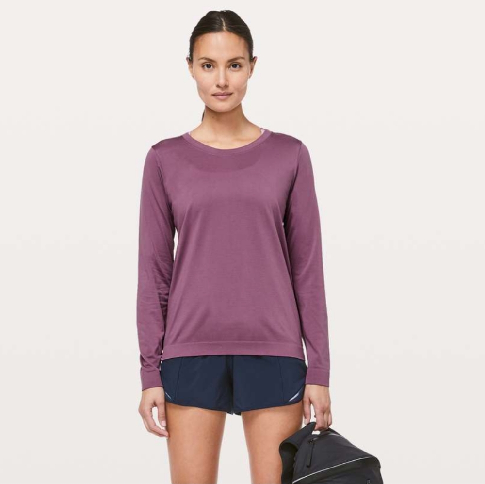 lululemon athletica Long Sleeve Top in Mauve
